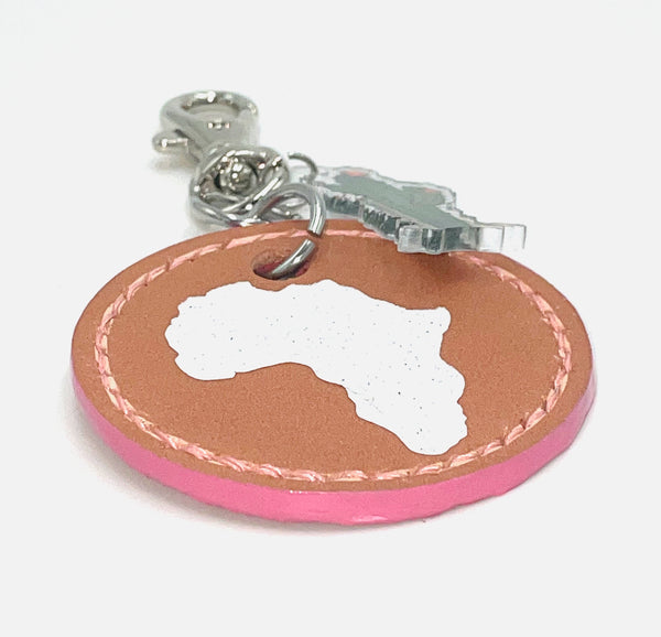 Africa Leather Keychain